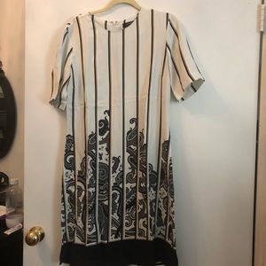 Etro Short Sleeve Knee Length Dress Sz 46